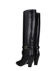 Celine Black Leather High Heel Boots