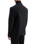 Celine Wool Short Coat - Dark Gray/Grey