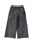 Stella McCartney Vegan Leather Wide Leg Pants - Black