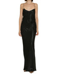 Saint Laurent Low Back Long Black Dress