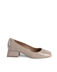 19V69 Italia Sofia Leather Heeled Pumps - Beige - Made In Italy