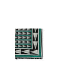 Lanvin Logo Geometric Wool Scarf