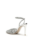 LE SILLA Embrace Divina Leather Stiletto Heel Sandals - Silver