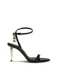 Tom Ford Padlock Pointy Naked Leather Stiletto Heel Sandals - Black