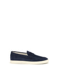 Brunello Cucinelli Deep Blue Casual Suede Leather Loafers