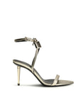 Tom Ford Padlock Pointy Naked Leather Stiletto Heel Sandals - Gold