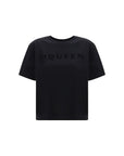 Alexander McQueen Logo Black Cotton T-Shirt