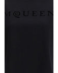 Alexander McQueen Logo Black Cotton T-Shirt