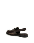 Miu Miu Brown Leather Slingback Loafers