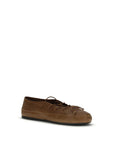 Miu Miu Brown Leather Ballet Flats