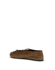 Miu Miu Brown Leather Ballet Flats