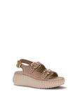 Chloé Nama Wedge Leather Platform Sandals