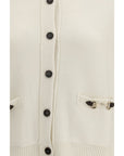Gucci Porcelain Wool-Cashmere Cardigan