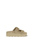 Prada Beige Leather Platform Sandals
