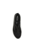 Prada Paracord Lace-Up Leather Sneakers - Black