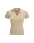 Max Mara Albero Fleece Wool Polo Shirt - Beige