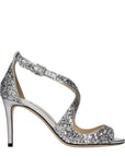 Jimmy Choo Emily 85 Stiletto Heels Silver