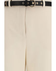 Max Mara Elegant Wide Leg Pants - Ivory White