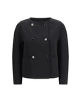 Max Mara Black Boxy Cady Jacket