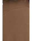 Petar Petrov Asymmetrical Maxi Silk Dress - Bark Brown