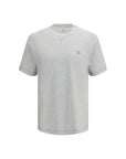 Brunello Cucinelli Gray/Grey Cotton T-Shirt
