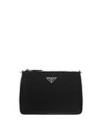 Prada Leather & Re-Nylon Crossbody Bag - Black