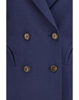 Blazé Milano The Savannah Everyday Linen-Silk Blazer - Azure Blue - Made In Italy