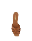 Saint Laurent Brown Leather Flat Sandals