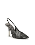 LE SILLA Gilda Crystal Embellished Stiletto Heel Slingback Pumps - Black