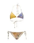 Zimmermann Patience Spliced Two-Piece Bikini Swimsuit Set