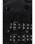 Ganni Double-Breasted Vintage Collar Coat - Black