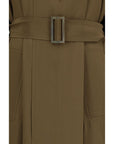 Petar Petrov Silk Trench Coat - Bark Brown