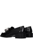 Prada Embellished Low Heel Loafers - Black
