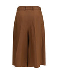 Lardini Bermuda Long Skorts - Milk Chocolate
