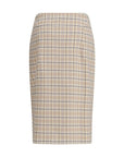 Prada Checkered Cotton Midi Pencil Skirt