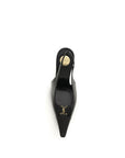Saint Laurent Babylone High Heel Slingback Pumps - Black