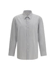 Saint Laurent Longline Striped Collar Shirt