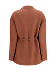 Brunello Cucinelli Linen-Blend Blazer - Rust