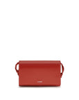 Jil Sander Crossbody Tangle Wallet With Strap- Red