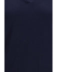 Max Mara Blue Long Sleeve Polo Top Sweater