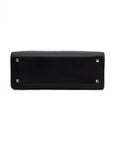 Jimmy Choo Logo Tote Leather Handbag - Black