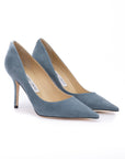 Jimmy Choo Suede Agnes Pumps - Dusk Blue