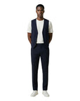 Mulish AB-213 Monetraso Vest, Blazer & Pants 3-Piece Suit - Deepest Blue - Made In Italy