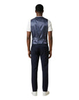 Mulish AB-213 Monetraso Vest, Blazer & Pants 3-Piece Suit - Deepest Blue - Made In Italy