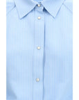 Jacob Cohen Cropped Short Sleeve Shirt - Light Blue