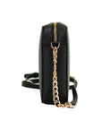 Michael Kors Jet Set Large East West Saffiano Leather Crossbody Bag - Black & Gold