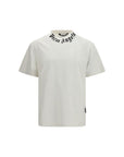 Palm Angels Neck Logo T-Shirt - Porcelain White