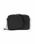 Michael Kors Jet Set Large East West Saffiano Leather Crossbody Bag - Black & Silver