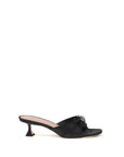 Amina Muaddi Eleanora Silk Mule Sandals - Black