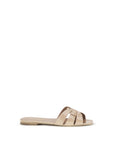 Saint Laurent Leather Tribute Sandals - Beige